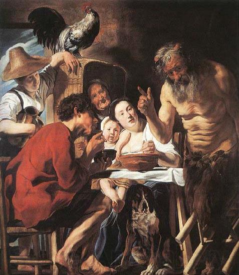 Jacob Jordaens Satyr and Peasant Spain oil painting art